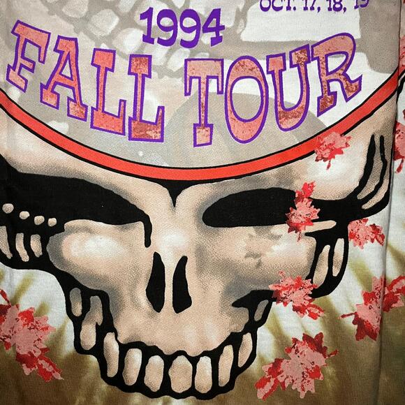 Grateful Dead 🍁 “1994 Fall Tour Skeleton Banjo” Long Sleeve Tee – Size XL - Picture 5 of 11